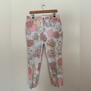 Nine West Vintage America Collection floral capri jeans, size 8/29
